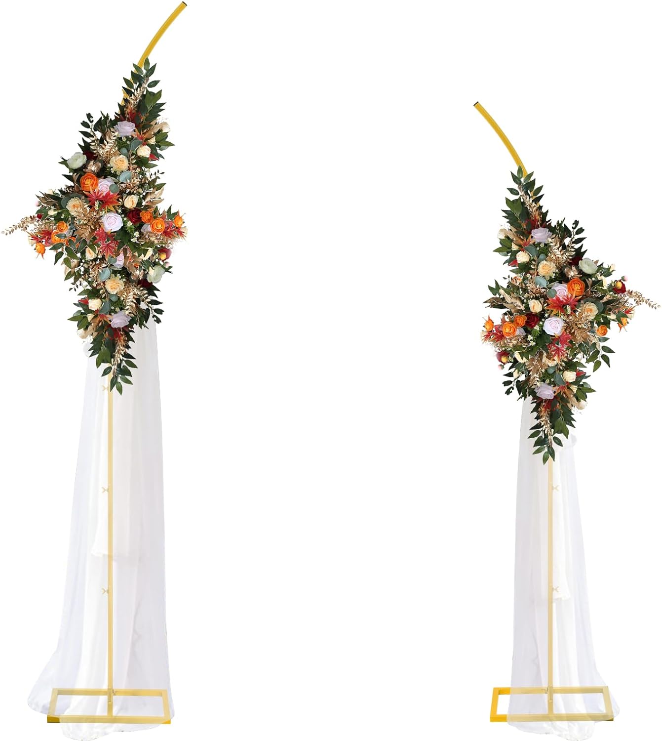 2pcs Metal Wedding Arch Backdrop Stand