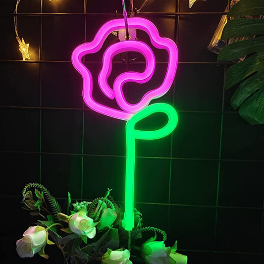 Pink Rose Flower Neon sign