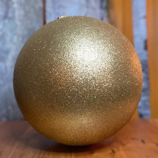 Giant Gold Glitter Christmas Ornament 11"