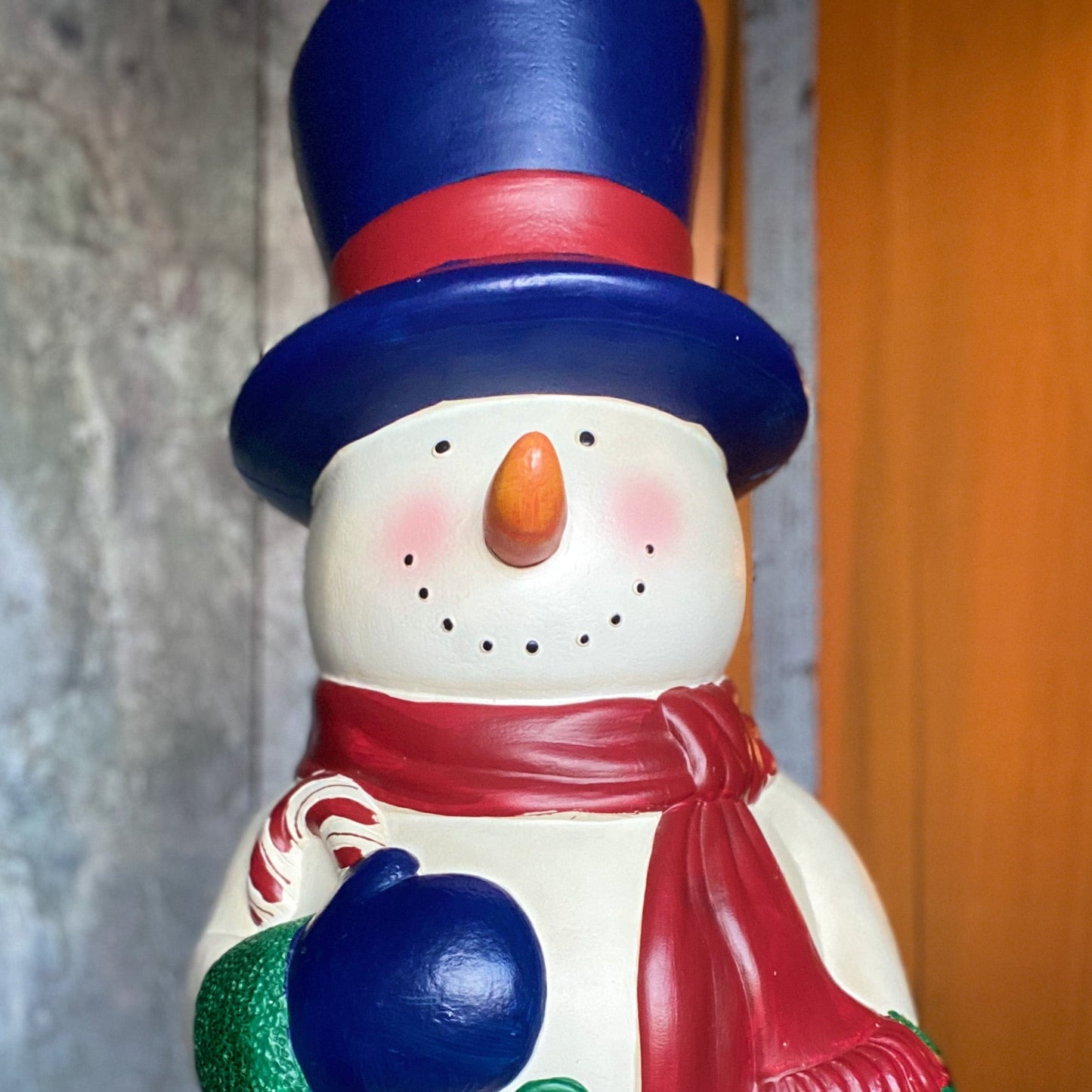 Large Plaster Snowman 27"